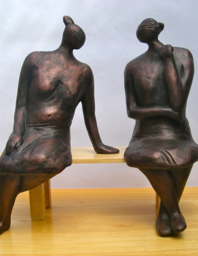 Sold Sculpture by Artist Louise Monfette titled Chatting