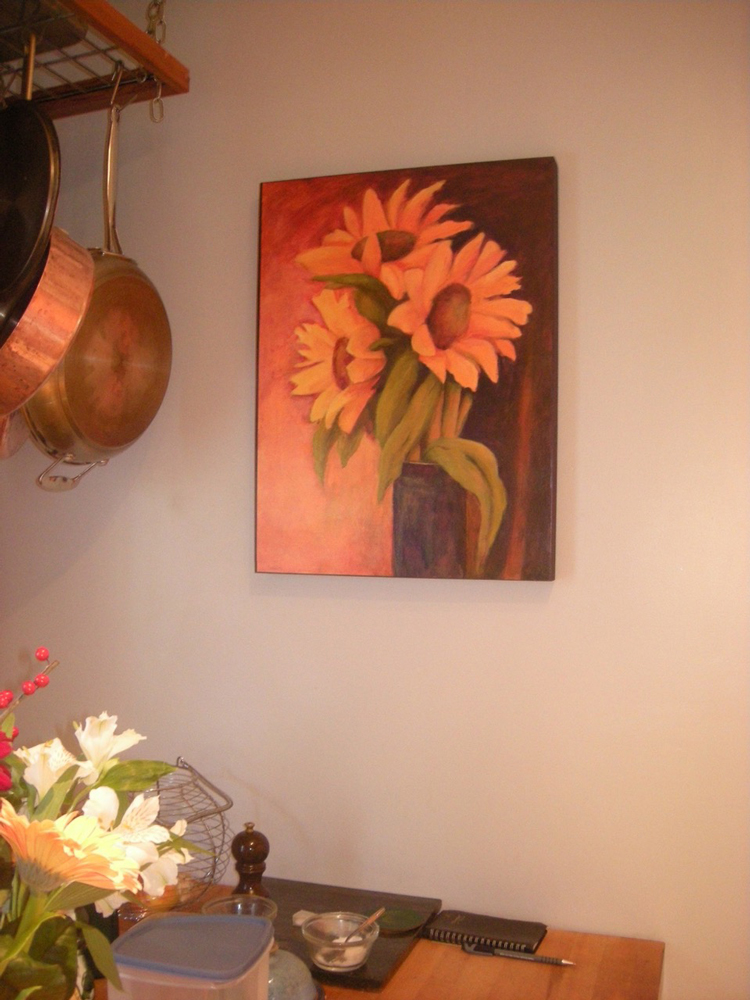 Home Decor with Painting by Victoria Artist Louise Monfette