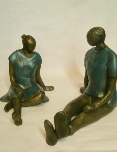 Sculpture by Artist Louise Monfette titled Friends