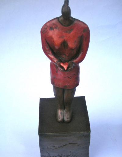 Sold Sculpture by Artist Louise Monfette titled Heart