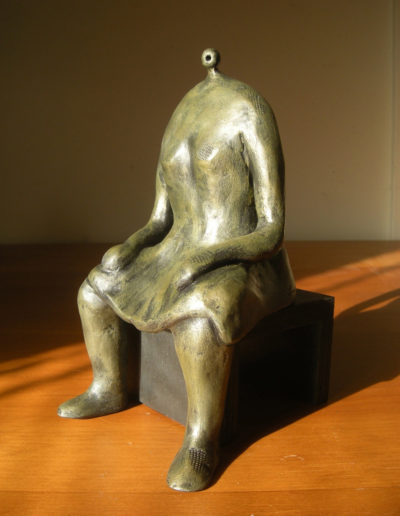 Sold Sculpture by Artist Louise Monfette titled Sitting