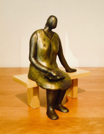 Sold Sculpture by Artist Louise Monfette titled Sitting 2
