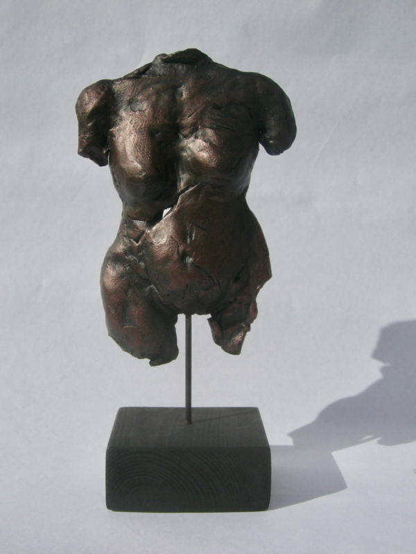 Sculpture by Artist Louise Monfette titled Torso on Stand