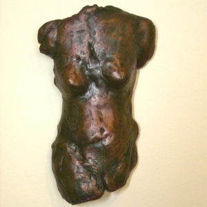 Sculpture by Artist Louise Monfette titled Torso Wall Mounted