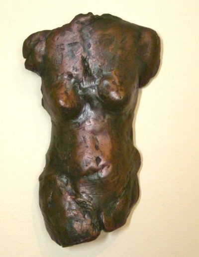 Sculpture by Artist Louise Monfette titled Torso Wall Mounted
