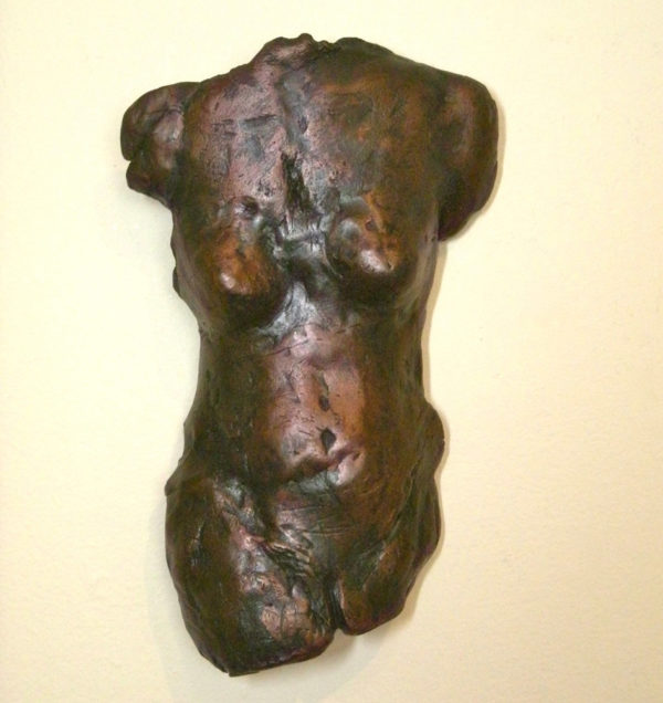 Sculpture by Artist Louise Monfette titled Torso Wall Mounted