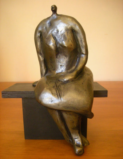 Sold Sculpture by Artist Louise Monfette titled Waiting