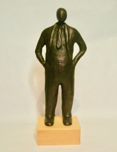 Sculpture by Artist Louise Monfette titled Well Suited