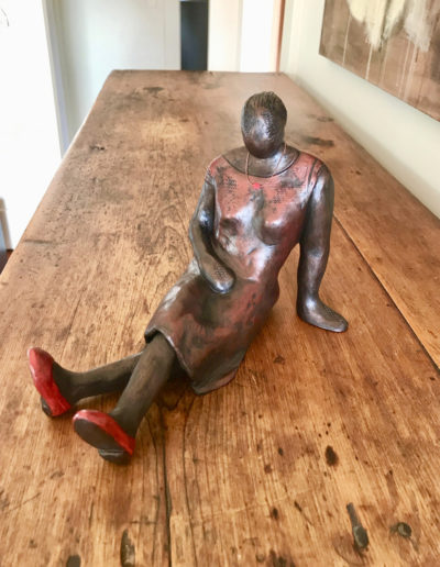 Sculpture by Artist Louise Monfette titled Red Shoes