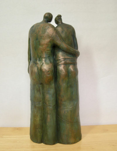 Sculpture by Artist Louise Monfette titled Embrace