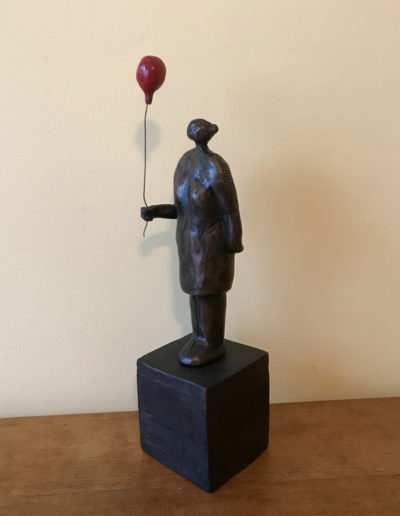 Sculpture by by Victoria B.C. Artist, Louise Monfette titled Balloon Lady