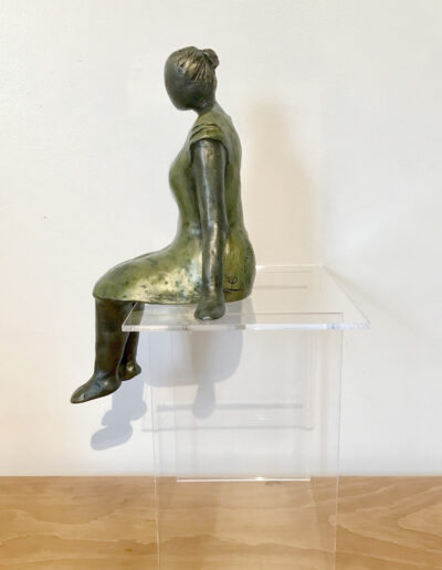 Sculpture by by Victoria B.C. Artist, Louise Monfette titled Contented