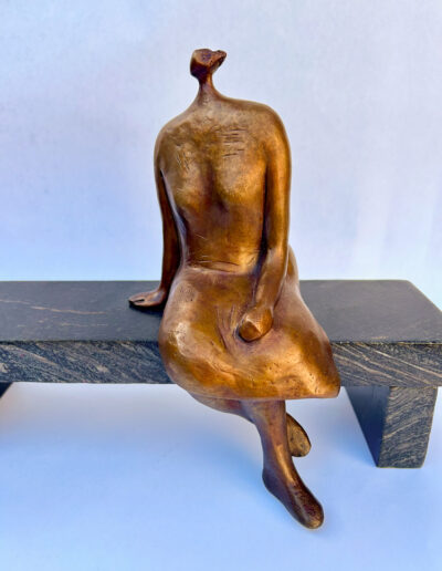 Sculpture by by Victoria B.C. Artist, Louise Monfette titled Waiting